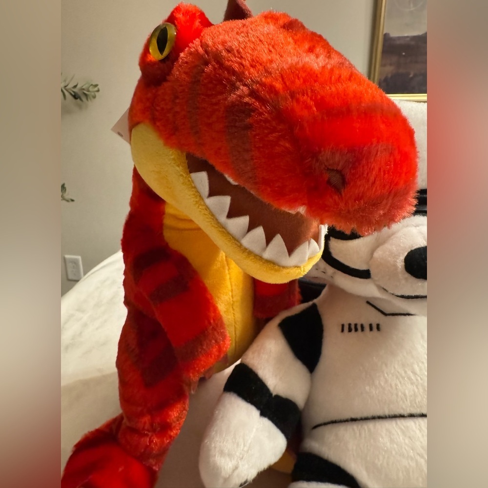 EUC! Build-A-Bear Lot of 3, Red Raptor, Toothy Great White Shark, Stormtrooper - Picture 2 of 4
